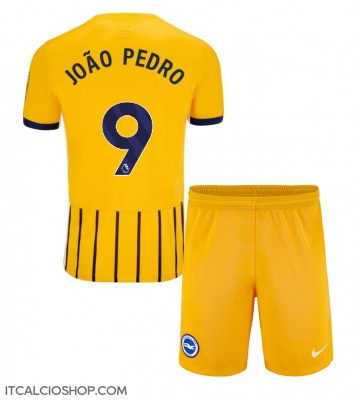Brighton Joao Pedro #9 Seconda Maglia Bambino 2024-25 Manica Corta (+ Pantaloni corti)